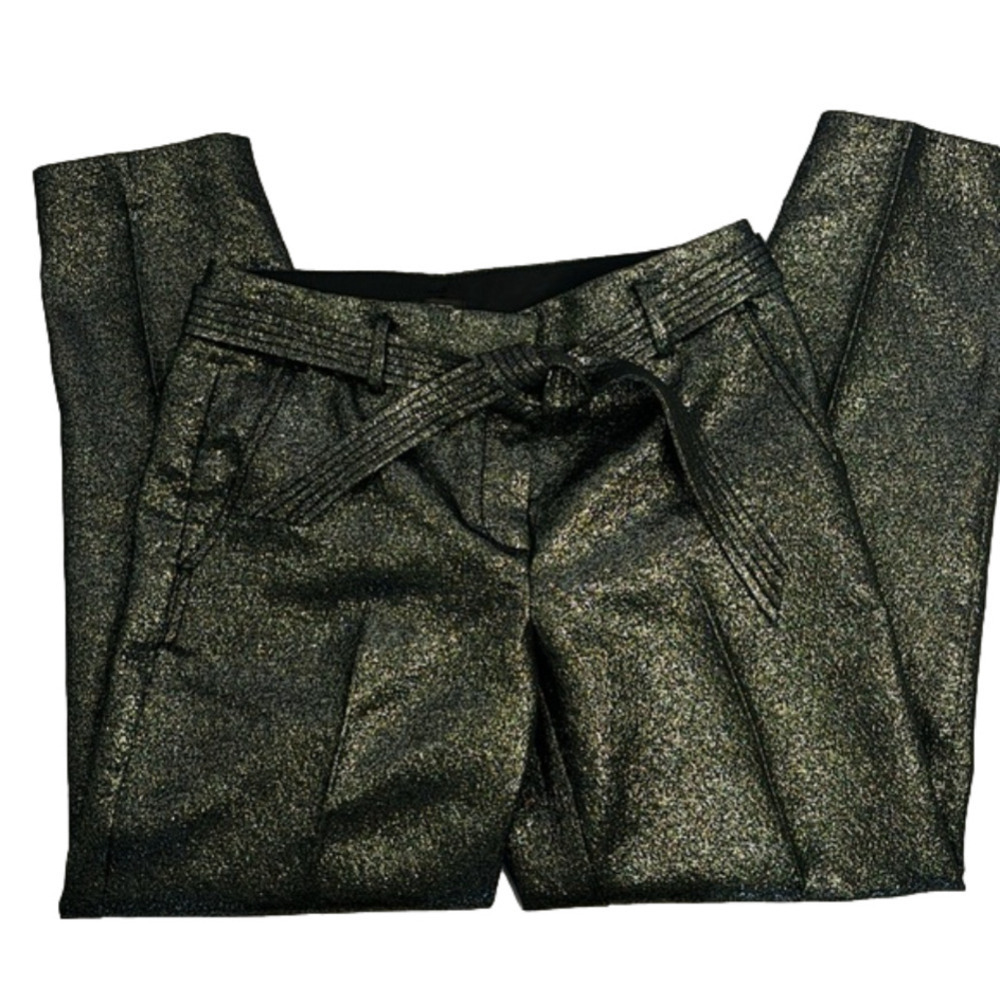 Loft Black with a metallic silver finish Trousers size 2